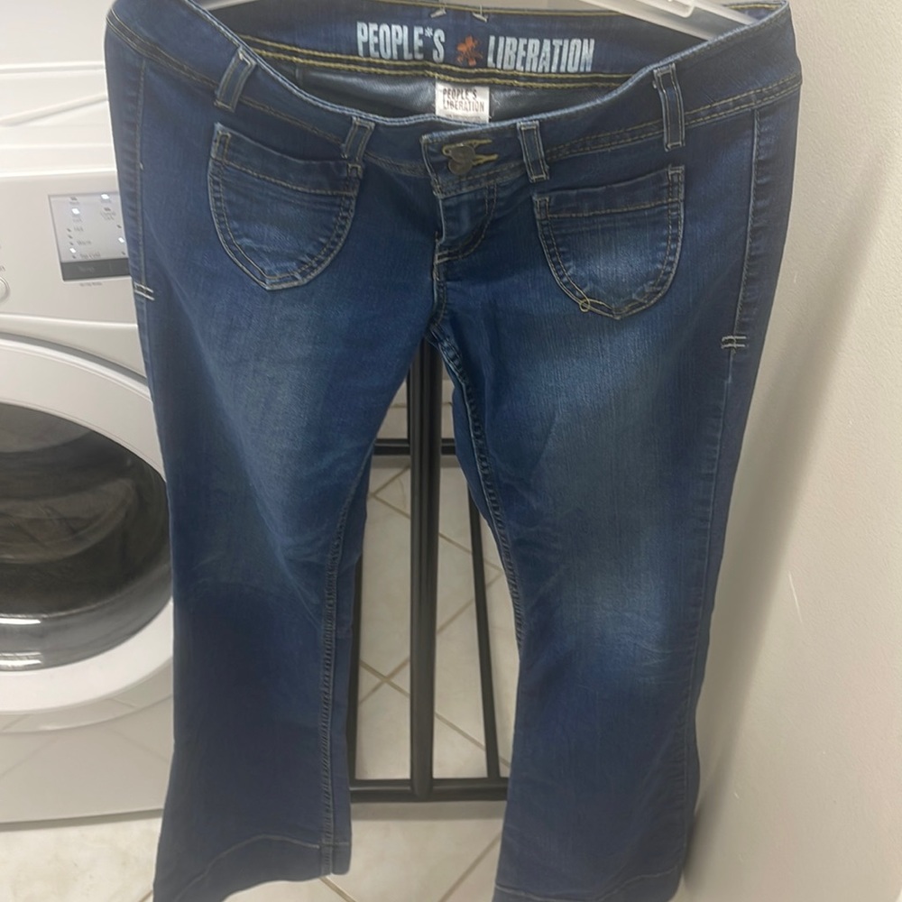 Peoples Liberation flare jeans with detail pockets